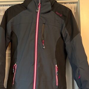Kamik Girls Gray and Black Jacket with Pink Accents
